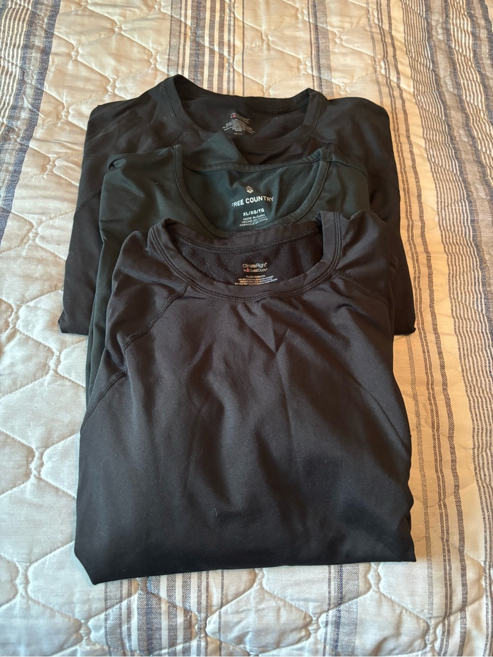 Cuddl Duds Black Long Sleeve Layering Top